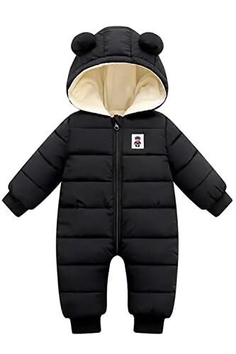 LAVIQK Newborn Snowsuit Baby's Romper Jumpsuit Winter Coats Warm Down Coat Cute Padded Windproof Onesie for infant girls boys - LAVIQK