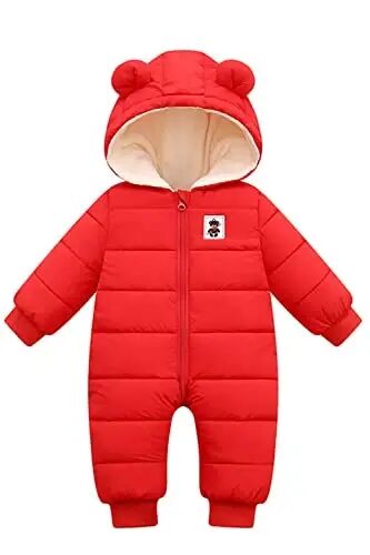 LAVIQK Newborn Snowsuit Baby's Romper Jumpsuit Winter Coats Warm Down Coat Cute Padded Windproof Onesie for infant girls boys - 1