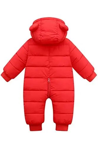 LAVIQK Yenidoğan Kar Elbisesi Bebek Tulumu Kışlık Kabanlar Sıcak Kuş Tüyü Kaban Sevimli Dolgulu Rüzgar Geçirmez Bebek Kız Erkek Çocuk için Onesie - LAVIQK (1)