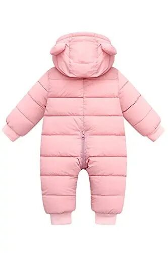 LAVIQK Yenidoğan Kar Tulumu Bebek Romper Tulum Kışlık Mont Sıcak Kuş Tüyü Mont Sevimli Dolgulu Rüzgar Geçirmez Onesie Kız Erkek Bebek İçin - LAVIQK (1)