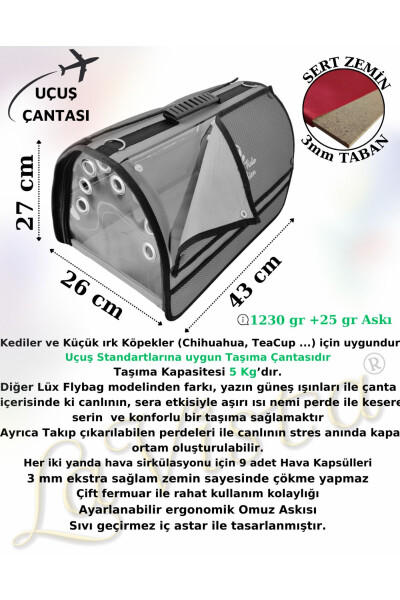 Lavista Mushuk va It Ittirib Yurish Sumkasi Perdeli Flybag Qora - 2