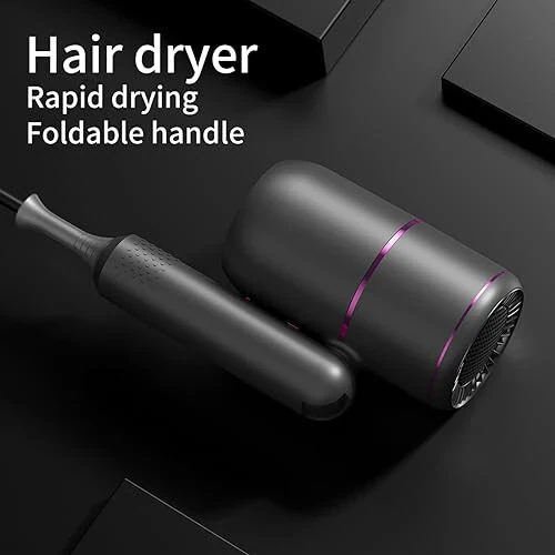 Layhou Hairdryer Powerful Blue Light Ion 3 Cold & Hot Air Settings Fast Drying with Diffuser and Concentrator Nozzle Foldable Blowdryer for Home Travel - 7