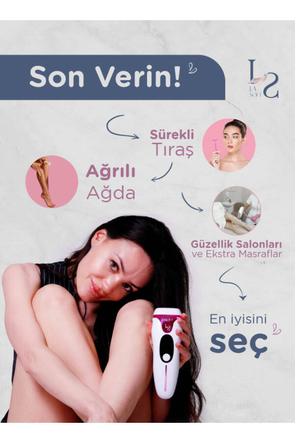 Lazer Epilasyon Cihazı Evde Acısız Ipl Lazer Epilatör Yüz Tüm Vücut Ve Genital Bölge Lazer Aleti - 4