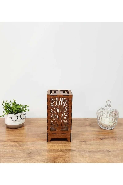 Lazerli kesilgan Peri LEDli Abajur Mini Stol Kechasi Chiroqi Batareyali - 3