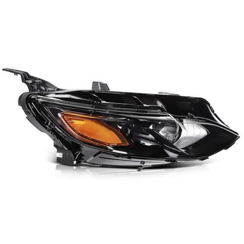 LBRST Headlight Assembly for Chevrolet for Malibu 2019-2022 Chrome Housing Amber Reflector Clear Lens Driver and Passenger Side Headlamp - 9