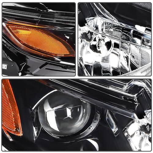 LBRST Headlight Assembly for Chevrolet for Malibu 2019-2022 Chrome Housing Amber Reflector Clear Lens Driver and Passenger Side Headlamp - 11