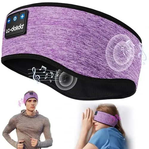 LC-dolida Headband Headphones Bluetooth Headband, Ultra-ingichka HD Stereo karnayli simsiz Bluetooth uyqu naushniklari, mashqlar Yoga Uyqusizlik meditatsiyasi uchun uyqu naushniklari - MODAZONE