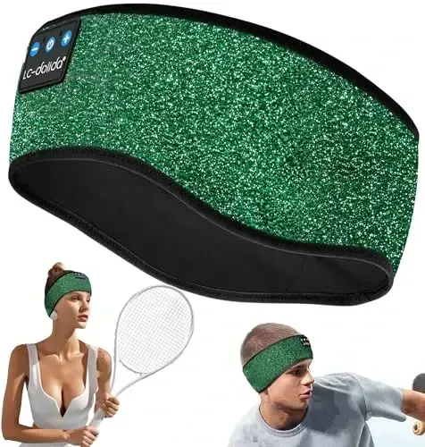 LC-dolida Headband Headphones Bluetooth, Sleep Headphones Wireless Bluetooth with Ultra-Thin HD Stereo Speaker, Sleep Headband Earphones for Workout Yoga Insomnia Meditation Gifts 