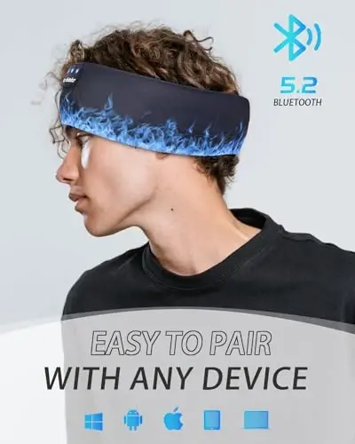LC-dolida Headband Headphones Bluetooth, Ultra-ingichka HD stereo dinamikli simsiz Bluetooth uyqu naushniklari, mashg'ulot Yoga uyqusizlik meditatsiyasi sovg'alari uchun uyqu naushniklari - 6
