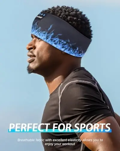 LC-dolida Headband Headphones Bluetooth, Sleep Headphones Wireless Bluetooth with Ultra-Thin HD Stereo Speaker, Sleep Headband Earphones for Workout Yoga Insomnia Meditation Gifts - MODAZONE (1)
