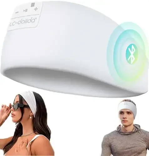 LC-dolida Sleep Headphones Bluetooth 5.2 | Bosh bog'ichli naushniklar Quloqchinlar Simsiz | Uyqu uchun niqob, Sport, Sovg'alar, Mashq qilish, Yugurish, Yoga, Uyqusizlik, Havo sayohati, Meditatsiya - LC-DOLIDA