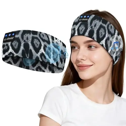 LC-dolida Sleep Headphones Bluetooth, bosh bandli naushniklar simsiz, uxlash uchun niqob, sport, sovg'alar, mashq, yugurish, yoga, uyqusizlik, havo sayohati, meditatsiya 