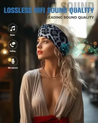 LC-dolida Sleep Headphones Bluetooth, bosh bandli naushniklar simsiz, uxlash uchun niqob, sport, sovg'alar, mashq, yugurish, yoga, uyqusizlik, havo sayohati, meditatsiya - 2