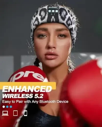 LC-dolida Sleep Headphones Bluetooth, bosh bandli naushniklar simsiz, uxlash uchun niqob, sport, sovg'alar, mashq, yugurish, yoga, uyqusizlik, havo sayohati, meditatsiya - 5