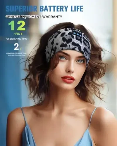 LC-dolida Sleep Headphones Bluetooth, bosh bandli naushniklar simsiz, uxlash uchun niqob, sport, sovg'alar, mashq, yugurish, yoga, uyqusizlik, havo sayohati, meditatsiya - 6