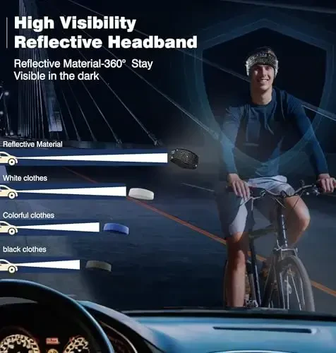 LC-dolida Sleep Headphones Bluetooth, Headband Headphones Earphones Wireless, Sleep Mask for Sleeping, Sports, Gifts, Workout, Jogging, Yoga,Insomnia, Air Travel, Meditation - 2