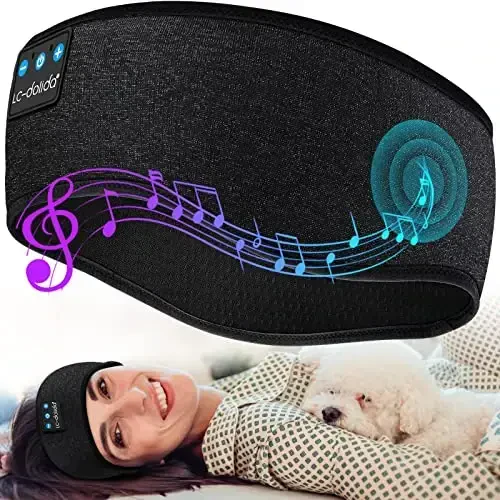 LC-dolida Sleep Headphones Headband Bluetooth 5.4, USB C zaryadlash porti bilan simsiz bosh kiyimli naushniklar, Uxlash uchun niqob, Sport, Sovg'alar, Mashq qilish, Yugurish, Yoga, Uyqusizlik, Havo sayohati, Meditatsiya - LC-DOLIDA