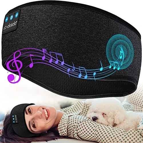 LC-dolida Sleep Headphones Headband Bluetooth 5.4, USB C zaryadlash porti bilan simsiz bosh kiyimli naushniklar, Uxlash uchun niqob, Sport, Sovg'alar, Mashq qilish, Yugurish, Yoga, Uyqusizlik, Havo sayohati, Meditatsiya - LC-DOLIDA