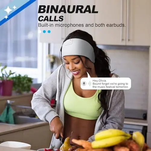 LC-dolida Sleep Headphones Bluetooth 5.4 | Headband Headphones Earphones Wireless | Sleep Mask for Sleeping, Sports, Gifts, Workout, Jogging, Yoga,Insomnia, Air Travel, Meditation - 4