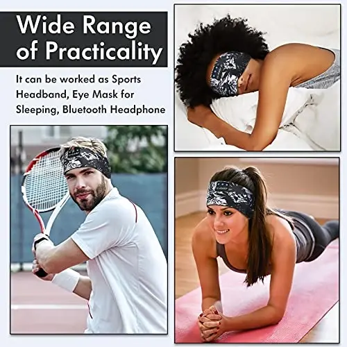 LC-dolida Sleep Headphones Bluetooth 5.4, Headband Earphones Wireless, Sleep Mask for Sleeping, Sports, Gifts, Workout, Jogging, Yoga,Insomnia, Air Travel, Meditation - 2