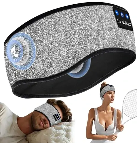 LC-dolida Sleep Headphones Bluetooth, Headband Headphones Earphones Wireless, Sleep Mask for Sleeping, Sports, Gifts, Workout, Jogging, Yoga,Insomnia, Air Travel, Meditation - 1