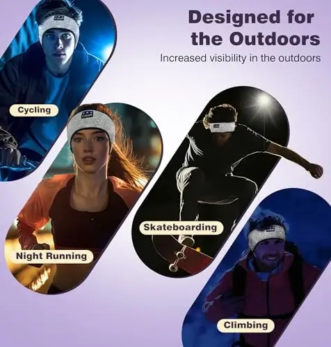 LC-dolida Sleep Headphones Bluetooth, Headband Headphones Earphones Wireless, Sleep Mask for Sleeping, Sports, Gifts, Workout, Jogging, Yoga,Insomnia, Air Travel, Meditation - 3