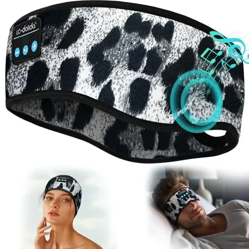 LC-dolida Sleep Headphones Bluetooth, Headband Headphones Earphones Wireless, Sleep Mask for Sleeping, Sports, Gifts, Workout, Jogging, Yoga,Insomnia, Air Travel, Meditation 