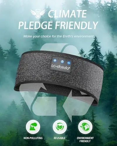 LC-dolida Sleep Headphones Headband Bluetooth 5.4, Sports Headband Earphones Wireless Ultra-Thin HD Stereo Speaker, Sleep Earphones Wireless for Workout Yoga Insomnia Running Meditation Gifts - 7