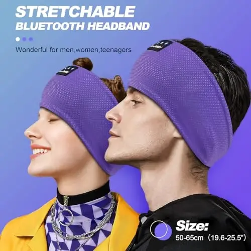 LC-dolida Uyqu Eshitish Apparatlari Bluetooth 5.4, Bosh bog'ichli Eshitish Apparatlari Quloqchinlar Simsiz, Uyqu Maskasi Uyqu uchun, Sport, Sovg'alar, Mashg'ulot, Yugurish, Yoga, Uyqusizlik, Havo Sayohati, Meditatsiya - LC-DOLIDA (1)
