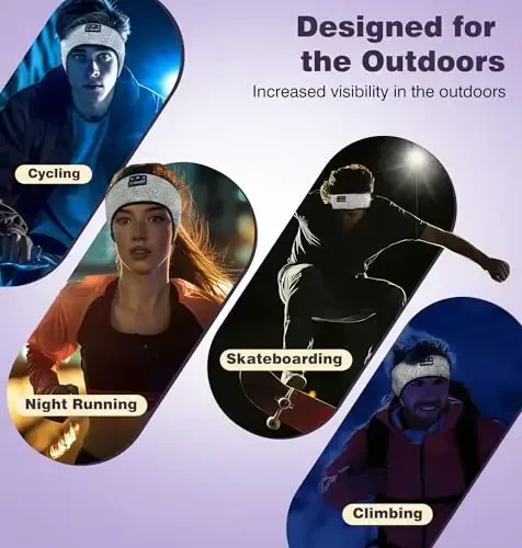 LC-dolida Uyqu Eshitish vositasi Bluetooth, Bosh tasmasi Eshitish vositasi Simsiz, Uyqu uchun niqob, Sport, Sovg'alar, Mashq qilish, Yugurish, Yoga, Uyqusizlik, Havo Sayohati, Meditatsiya - 3