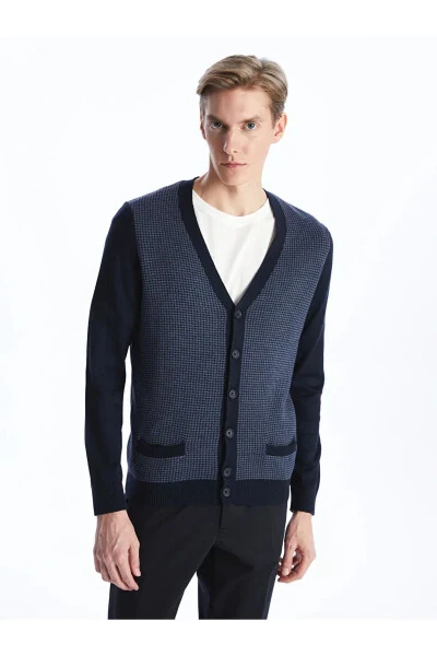 LC Waikiki Classic Navy Blue Men's Knit Cardigan - LC WAIKIKI
