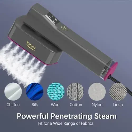 Portable Travel Steamer Iron for Clothes with LCD Touch Screen - 4 Mode Handheld Mini Clothing Steam Iron, Small Garment Steamer Ironing Machine, Hand Held Fabric Steamer for Home, Travel (120V ONLY) - 6