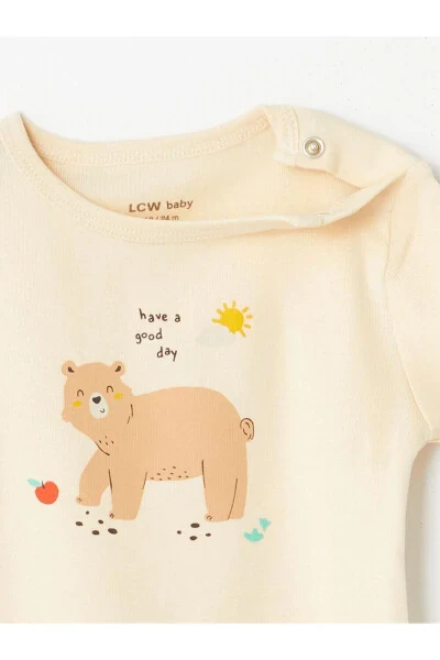 LCW baby Бежевый С принтом Велосипедный воротник С принтом мужской - 4