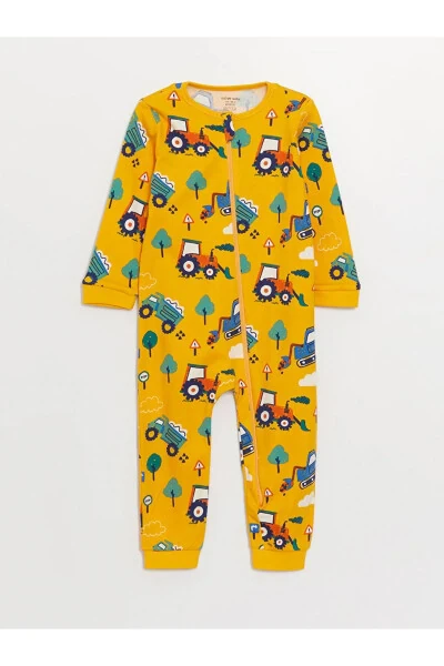 LCW Baby Bicycle Collar Printed Boy Baby Jumpsuit 2 Pack - 3