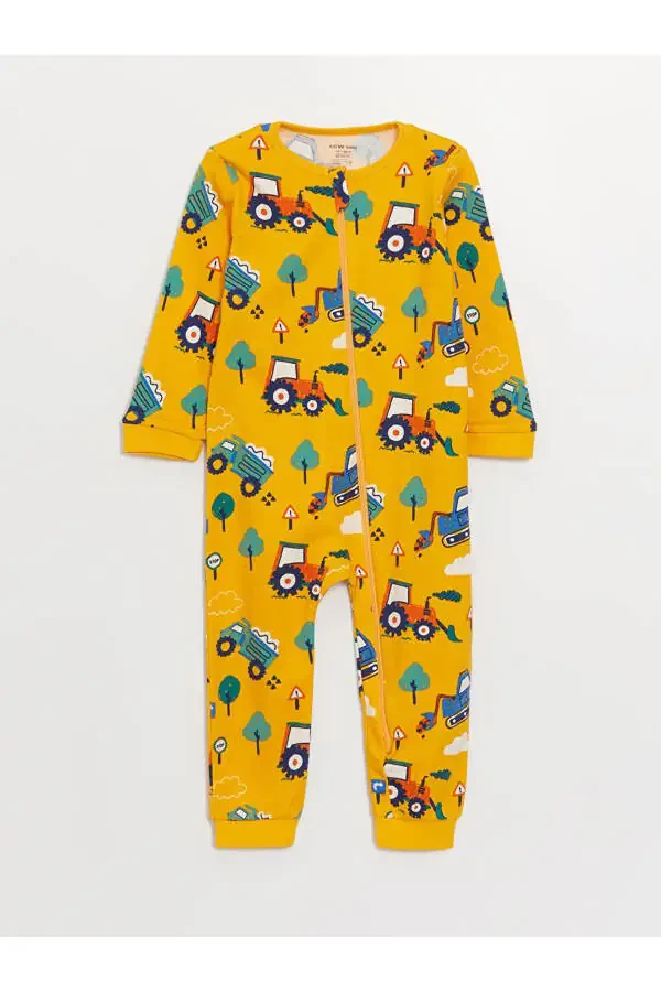 LCW Baby Bicycle Collar Printed Boy Baby Jumpsuit 2 Pack - 3