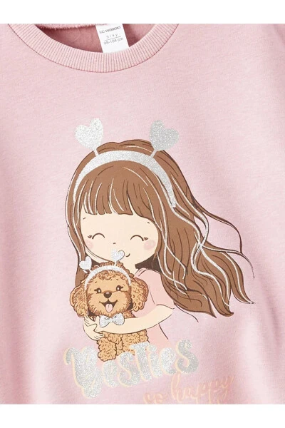 LCW Baby Bicycle Neck Long Sleeve Printed Girl Baby Sweatshirt 2 Pack - 6