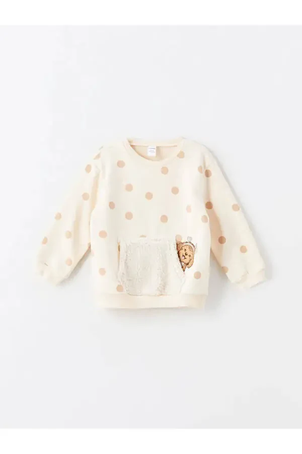 LCW Baby Bicycle Neck Long Sleeve Printed Girl Baby Sweatshirt 2 Pack - 8