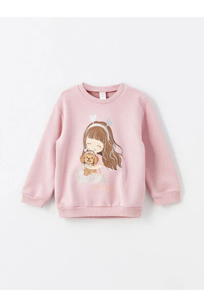 LCW Baby Bicycle Neck Long Sleeve Printed Girl Baby Sweatshirt 2 Pack - LC WAIKIKI (1)