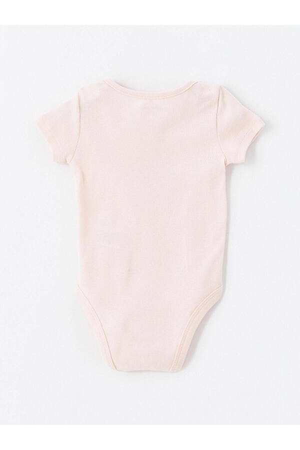 LCW baby Bisiklet Yaka Baskılı Qiz Bebek Çıtçıtlı Body 2'li - 4