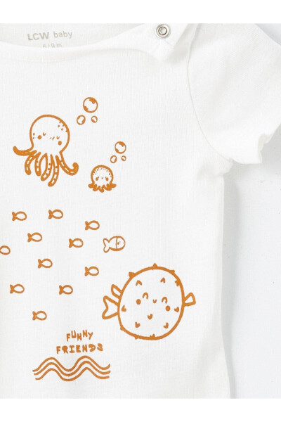 LCW baby Боди и штаны с коротким рукавом и принтом для новорожденных мальчиков с круглым вырезом, комплект из 2 предметов - 6