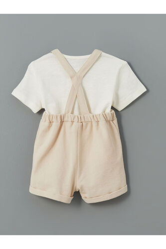 LCW baby Cotton Boy Baby Overall and T-shirt 2-piece - LC WAIKIKI (1)