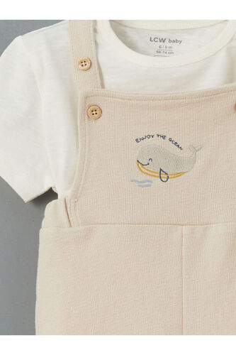 LCW baby Cotton Boy Baby Overall and T-shirt 2-piece - 4