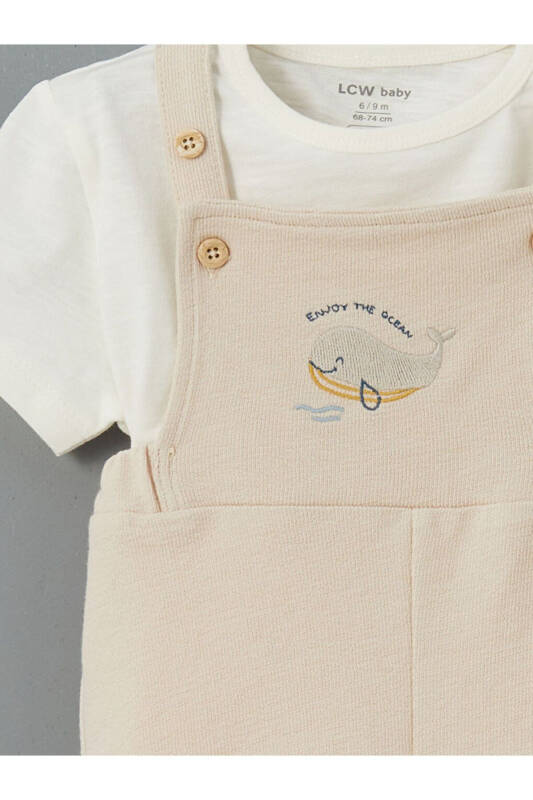 LCW baby Cotton Boy Baby Overall and T-shirt 2-piece - 4