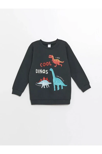 LCW Baby Crew Neck Long Sleeve Printed Boys Baby Sweatshirt 2 Pack - 2