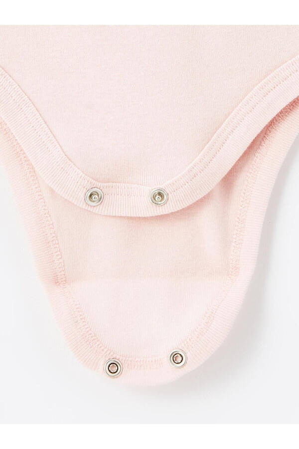 LCW baby Crew Neck Printed Baby Girl Snap Fastener Bodysuit 2-Pack - 3