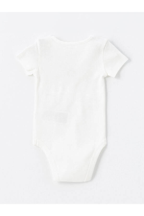 LCW baby Crew Neck Short Sleeve Printed Baby Boy Snap Bodysuit and Pants 2-Piece Set - 3