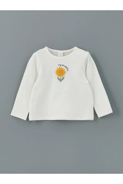 lCW baby Ekru Bisiklet Yaka Kız Bebek Bluz ve Askı - 3