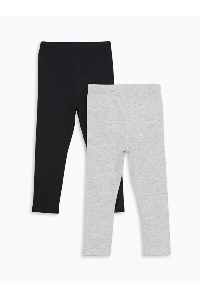 LCW Baby Elastic Waist Basic Girl Baby Tights 2 Pack - LC WAIKIKI