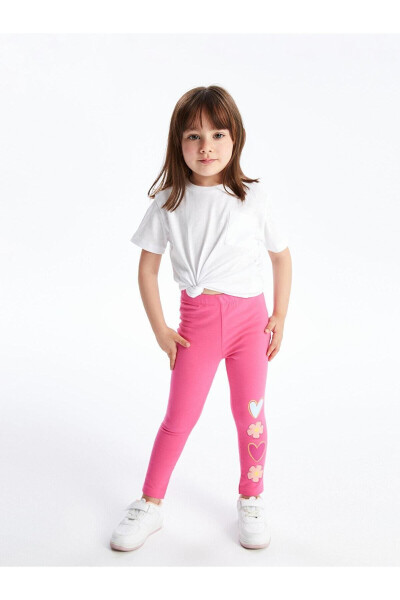 LCW Baby Elastic Waist Printed Baby Girl Leggings - LC WAIKIKI