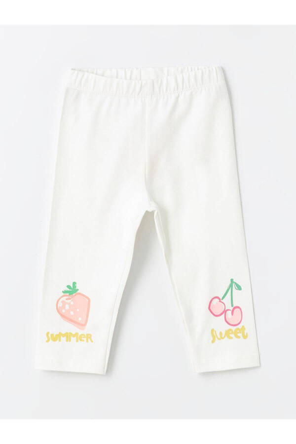 LCW Baby Elastic Waist Printed Baby Girl Leggings - 1